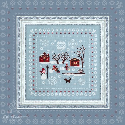 Digital embroidery chart “Winter Scenes. Yard”