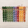Set of OwlForest Hand-Dyed Threads for the “Floral Decorative Letter” Chart (DMC)