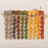 Set of OwlForest Hand-Dyed Threads for the “Golden Bees” Chart (DMC)
