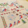 Printed embroidery chart “Bullfinches”