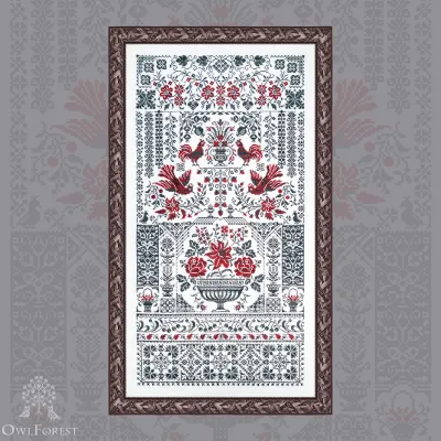 Схема для вышивания «Красное и чёрное»