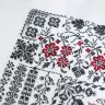 Printed embroidery chart “Red and Black Sampler”