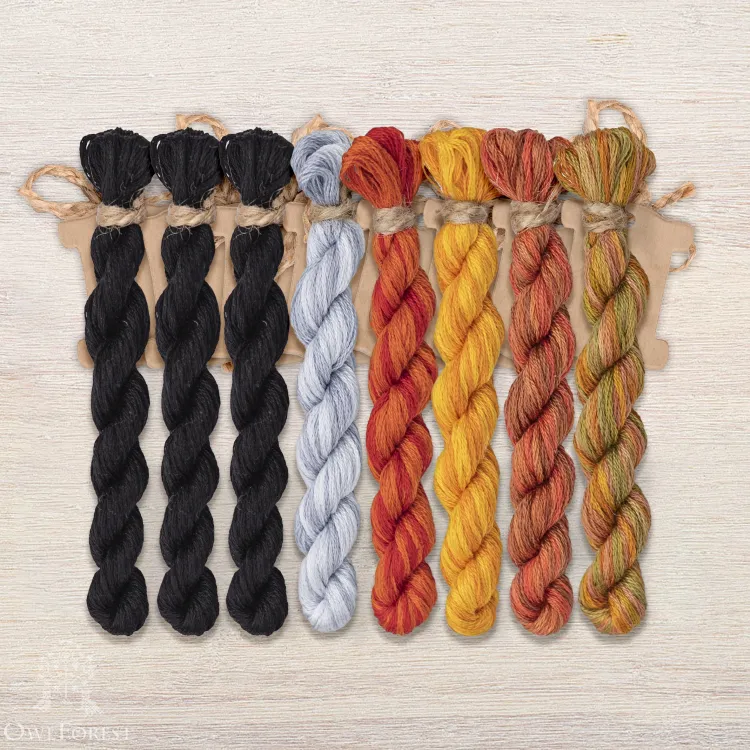 Набор ниток OwlForest для схемы «Лунный кот» (DMC) Набор ниток OwlForest для схемы «Лунный кот» (DMC)