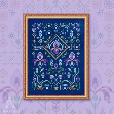 Схема для вышивания «Ирисы»