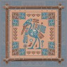 Printed embroidery chart “Mesoamerican Motifs. Heron” 3 colors