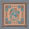 Printed embroidery chart “Mesoamerican Motifs. Heron” 3 colors