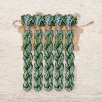 Набор ниток OwlForest для схемы «Птички в зелёном саду» (DMC)