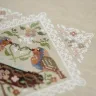 Printed embroidery chart “Lace Framed Birds. Robins”