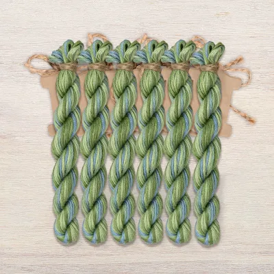 Набор ниток OwlForest для схемы «Птички в зелёном саду» (ПНК)