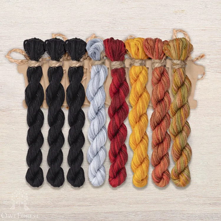 Набор ниток OwlForest для схемы «Лунная сова» (DMC) Набор ниток OwlForest для схемы «Лунная сова» (DMC)