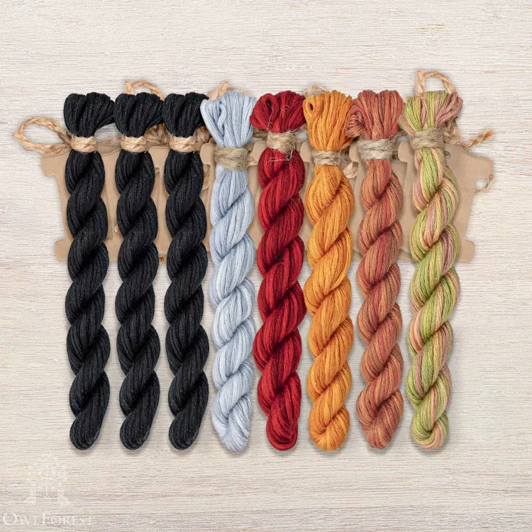 Набор ниток OwlForest для схемы «Лунная сова» (ПНК) Набор ниток OwlForest для схемы «Лунная сова» (ПНК)