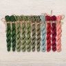 Set of OwlForest Hand-Dyed Threads for the “Berry Alphabet” Chart (DMC)