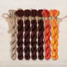 Set of OwlForest Hand-Dyed Threads for the “The Cat and the Ornithology” Chart (DMC)