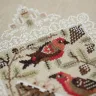 Digital embroidery chart “Lace Framed Birds. Crossbill Birds”