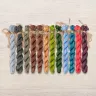 Set of OwlForest Hand-Dyed Threads for the “Forest Houses. Racoons” Chart (Thread Trade n.a. Kirov)
