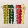 Set of OwlForest Hand-Dyed Threads for the “Strawberry Summer” Chart (DMC)