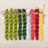 Set of OwlForest Hand-Dyed Threads for the “Strawberry Summer” Chart (Thread Trade n.a. Kirov)