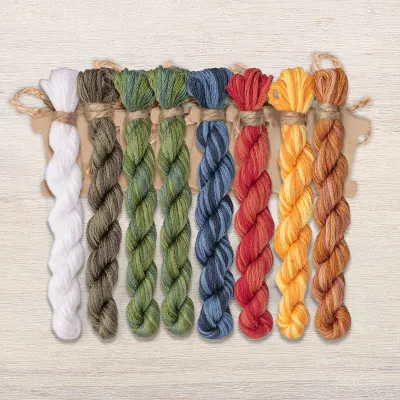 Набор ниток OwlForest для схемы «Бойкий петушок» (DMC)