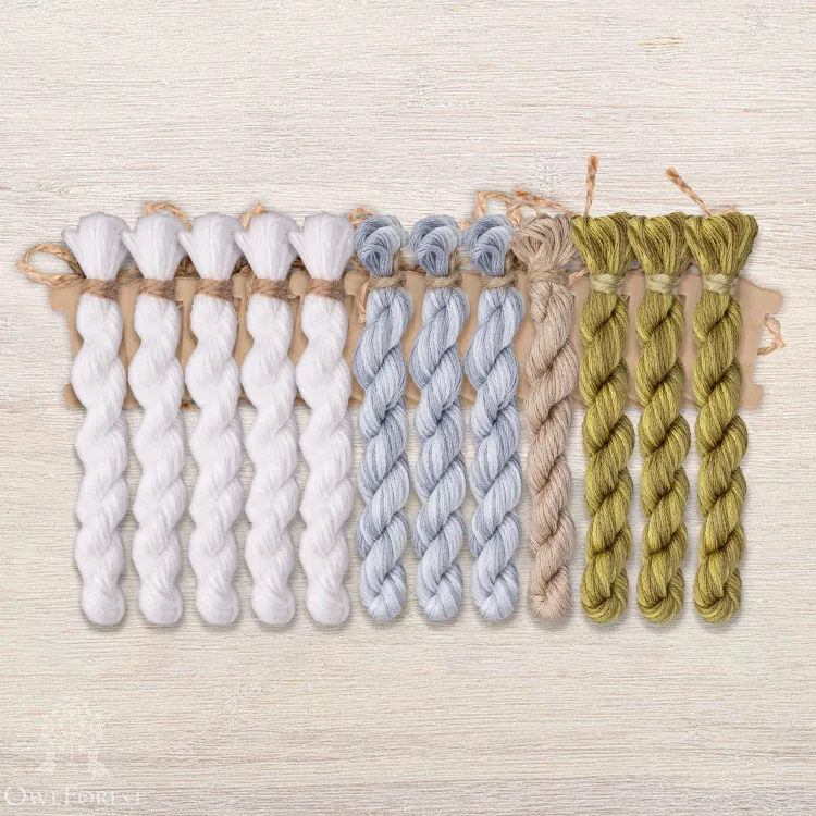 Набор ниток OwlForest для схемы «Снежный танец» (DMC)