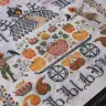 Printed embroidery chart “Autumn Night Alphabet” Latin Letters