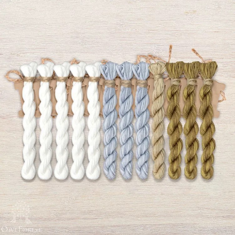 Набор ниток OwlForest для схемы «Снежный танец» (ПНК)