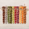 Set of OwlForest Hand-Dyed Threads for the “Bounteous Autumn” Chart  (Thread Trade n.a. Kirov)