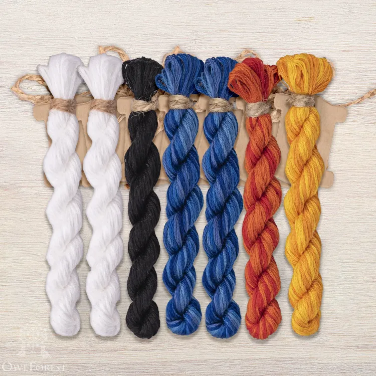 Набор ниток OwlForest для схемы «Снежная прогулка» (DMC)