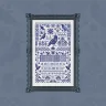 Printed embroidery chart “Raven Sampler” Latin Letters