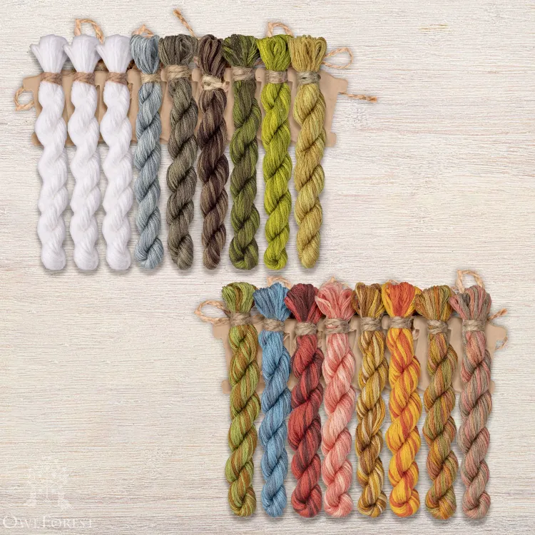 Набор ниток OwlForest для схемы «Фонтан «Самсон» (DMC)