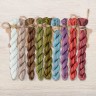 Set of OwlForest Hand-Dyed Threads for the “Snowy Winter” Chart  (Thread Trade n.a. Kirov)