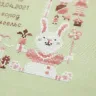 Printed embroidery chart “Birth Sampler. Bunny Girl”