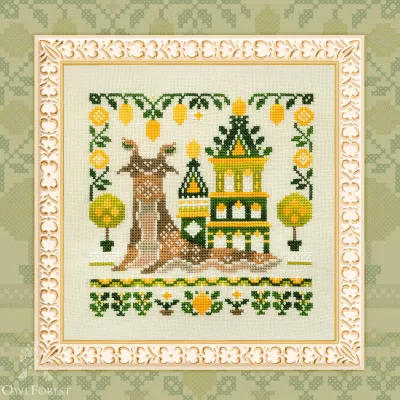 Схема для вышивания «Улиточные домики. Лимон»