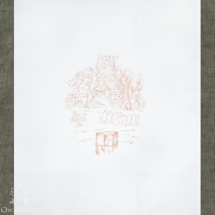 Печатная ткань «Деревенька», 30ct