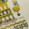 Digital embroidery chart “Snail Houses. Lemon”