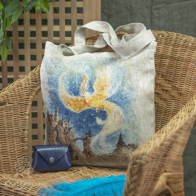 “Phoenix Constellation” Linen Shopping Bag 