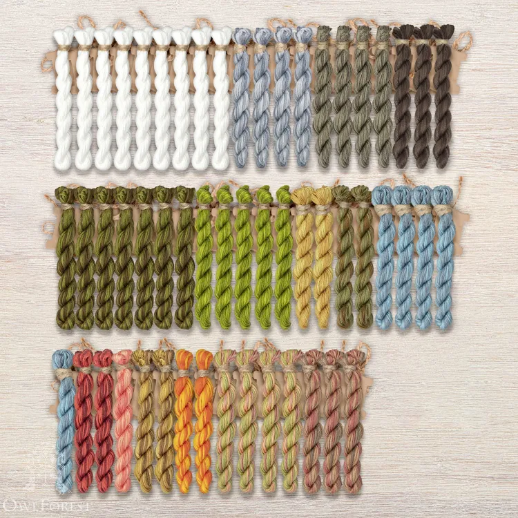 Набор ниток OwlForest для схемы «Петергоф» (ПНК)