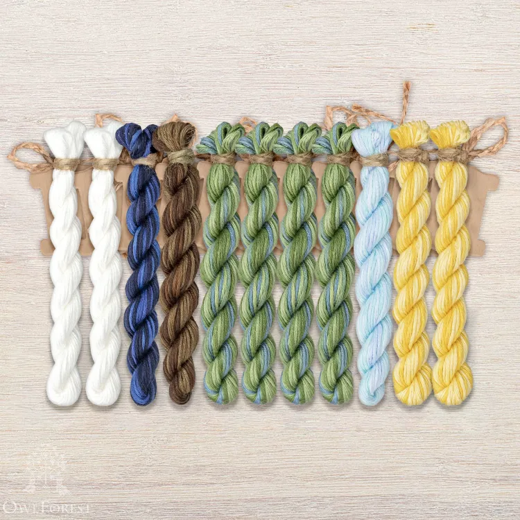 Набор ниток OwlForest для схемы «Весна идёт» (ПНК)