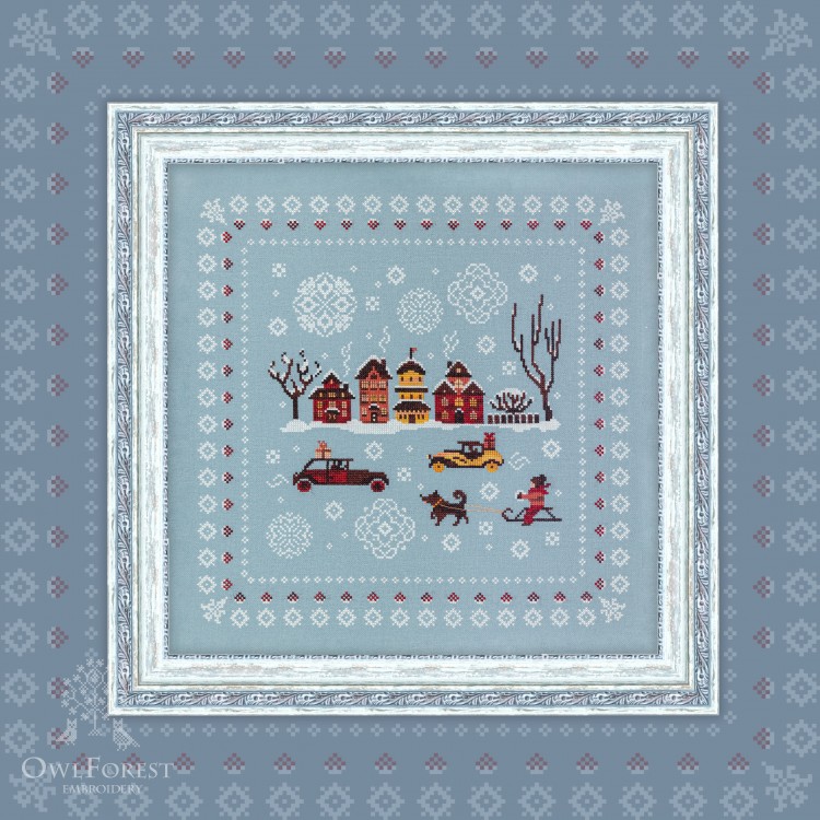 Digital embroidery chart “Winter Scenes. Street”