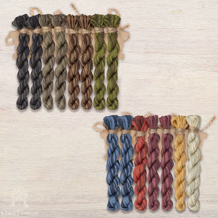 Набор ниток OwlForest для схемы «Приключения Шерлока Холмса» (DMC)