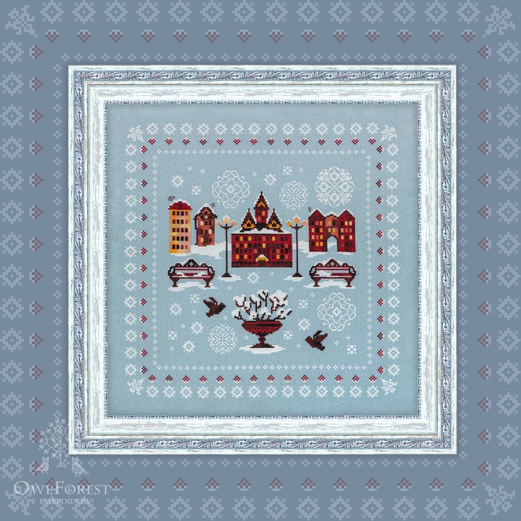 Printed embroidery chart “Winter Scenes. Park”