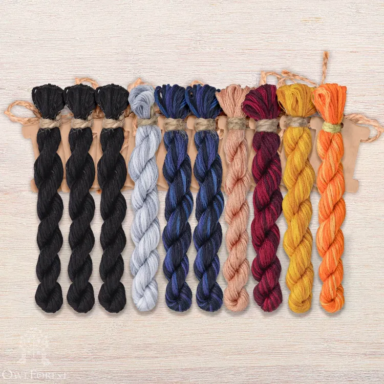 Набор ниток OwlForest для схемы «Волшебный эксперимент» (DMC)