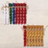 Basic Set of OwlForest Hand-Dyed Threads for the Embroidery Chart of New Year Pennants with Russian Letters (DMC)