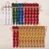 Basic Set of OwlForest Hand-Dyed Threads for the Embroidery Chart of New Year Pennants with Russian Letters (DMC)