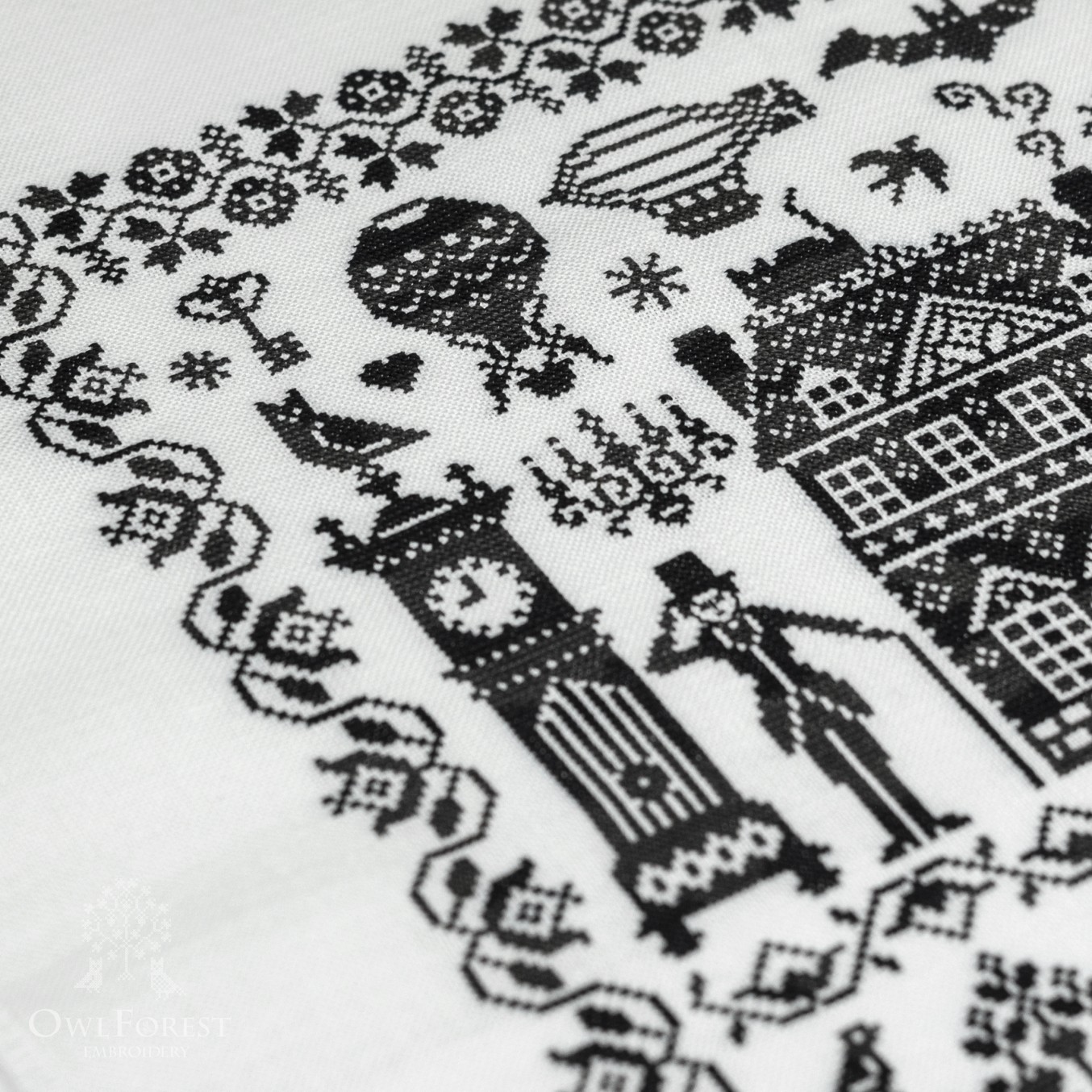 Схема для вышивания «Черный винтаж» – Owlforest Embroidery
