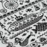 Printed embroidery chart “Black Vintage Sampler”