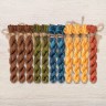 Set of OwlForest Hand-Dyed Threads for the “Mesoamerican Motifs” Charts (DMC) 5 colors