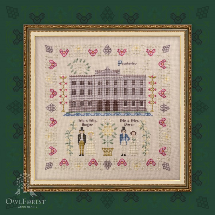 Digital embroidery chart “Pride and Prejudice. Part three. Pemberley.”