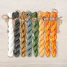 Set of OwlForest Hand-Dyed Threads for “Seabuckthorn Summer” Chart (Thread Trade n.a. Kirov)