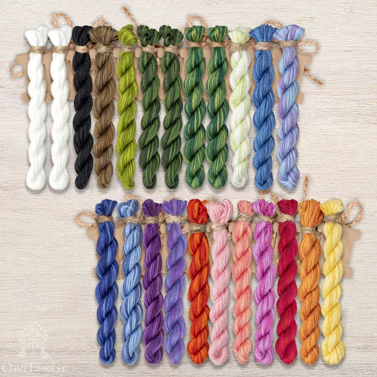 Набор ниток OwlForest для схемы «Цветочная корзина» (ПНК)