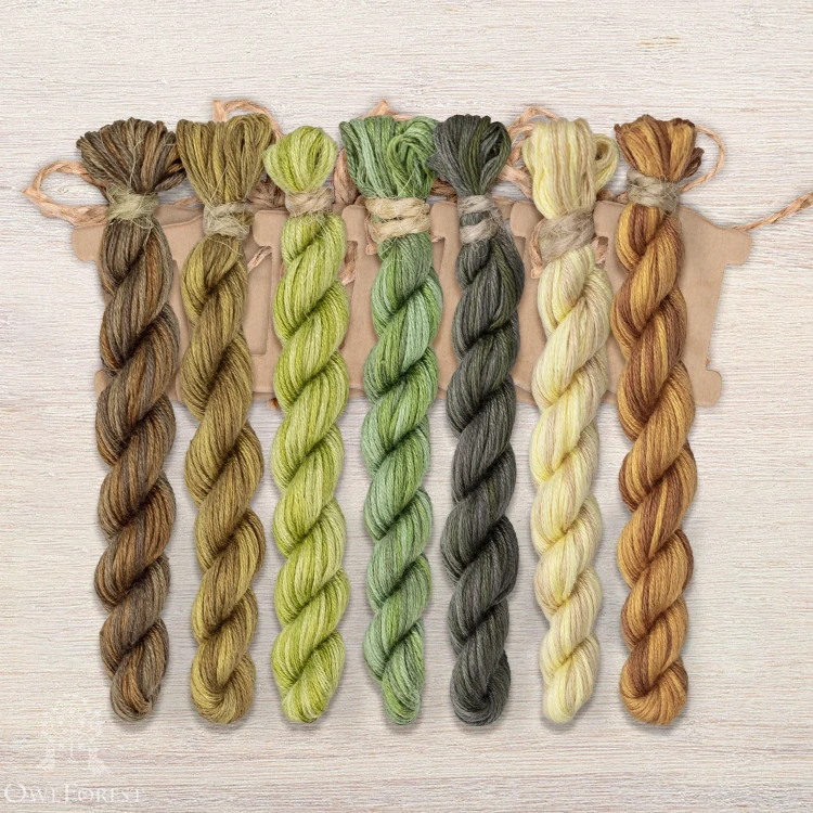 Набор ниток OwlForest для схемы «Ноктюрн» (ПНК)